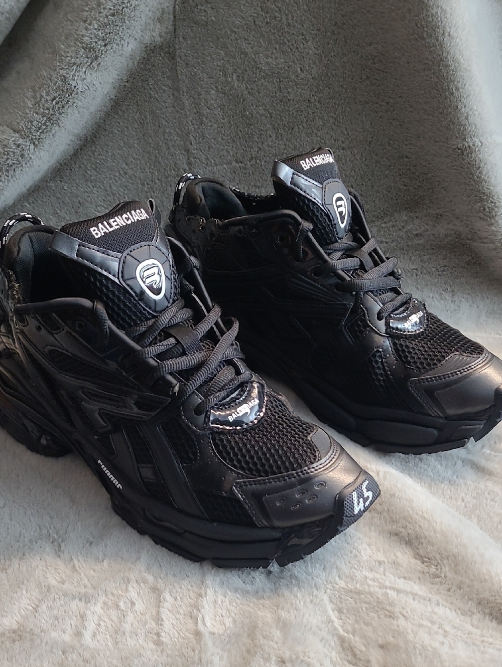 Balenciaga Black Men's Runner Sneakers
